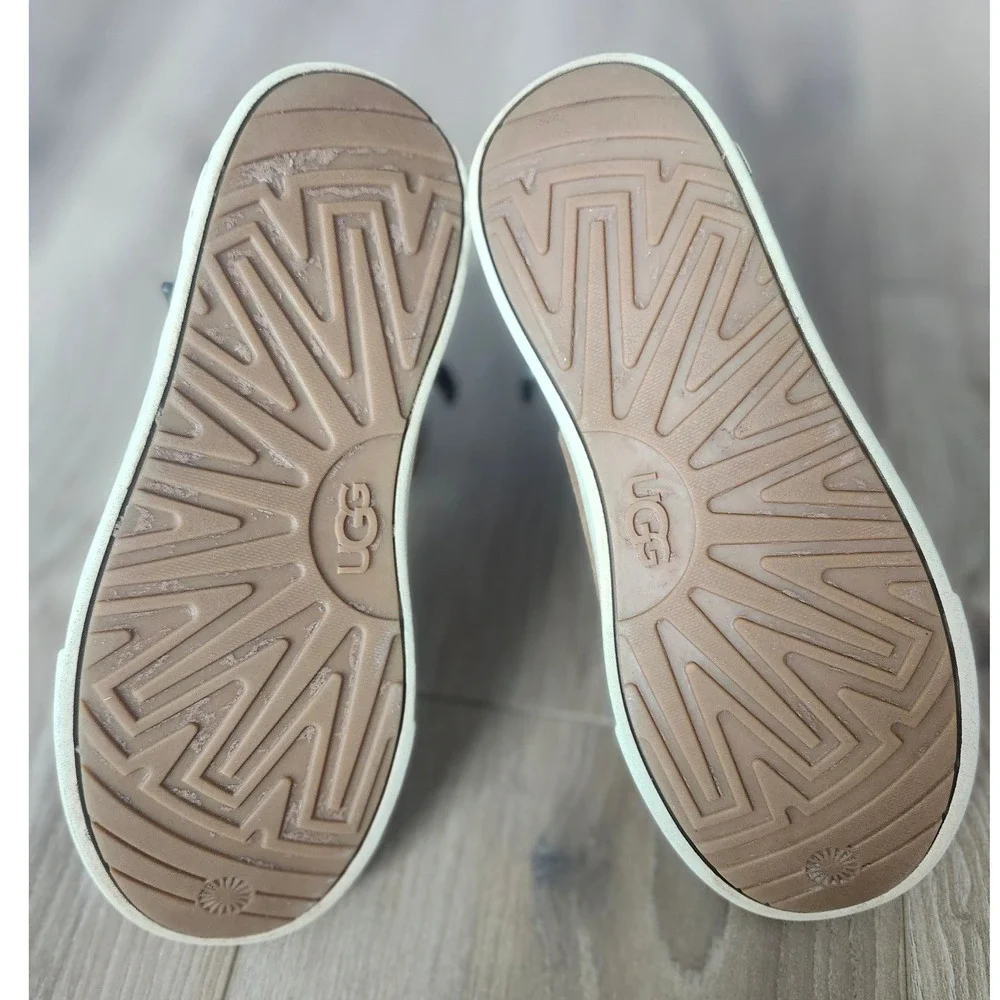 UGG Kids Adler Suede Double Zip Ankle Sneaker Boots Chestnut Brown Kids Size 4